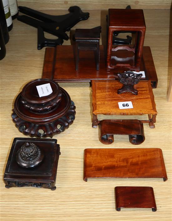 A group of Chinese hardwood stands